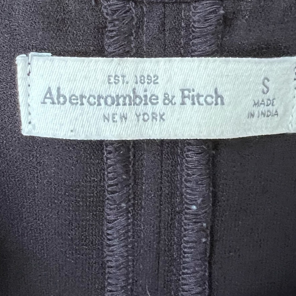 Abercrombie & Fitch Black Tunic Mini Dress with Lace-up Color Size S Goth Witchy - Picture 3 of 5